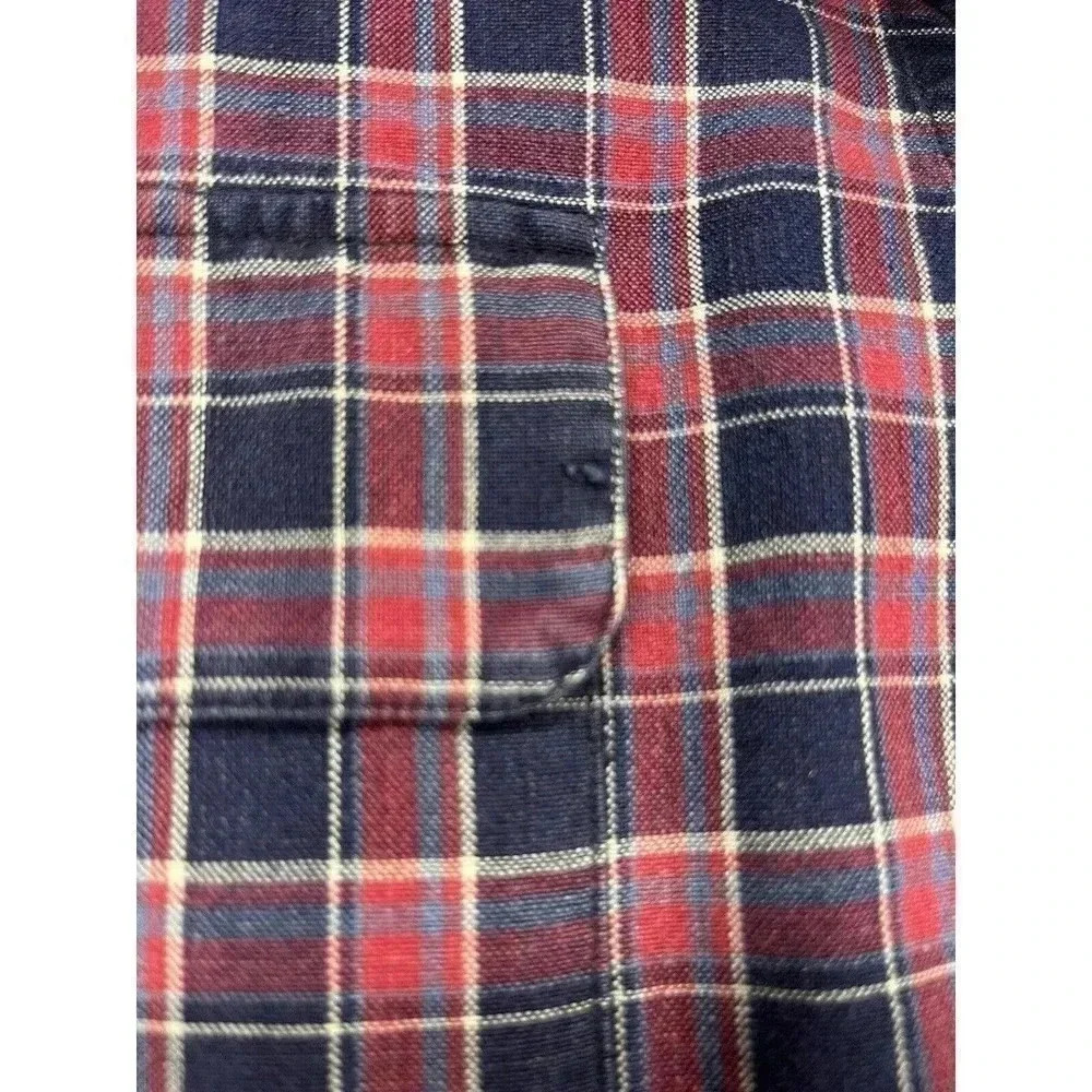 Polo Ralph Lauren Cotton Button Down Shirt Red Blue Plaid Men's Size 2XL. - Picture 14 of 14